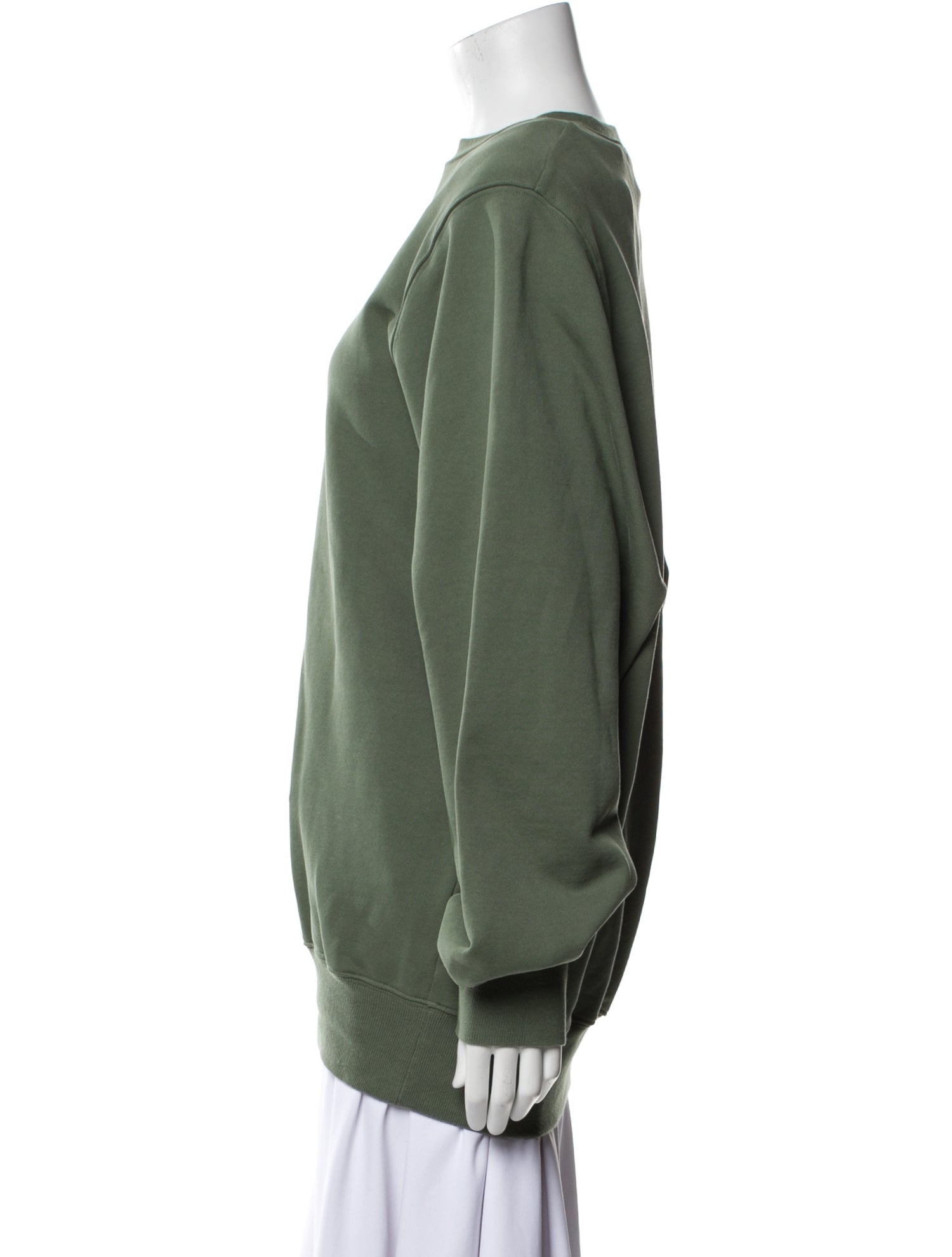 WARDROBE.NYC Bateau Neckline Long Sleeve Sweatshirt