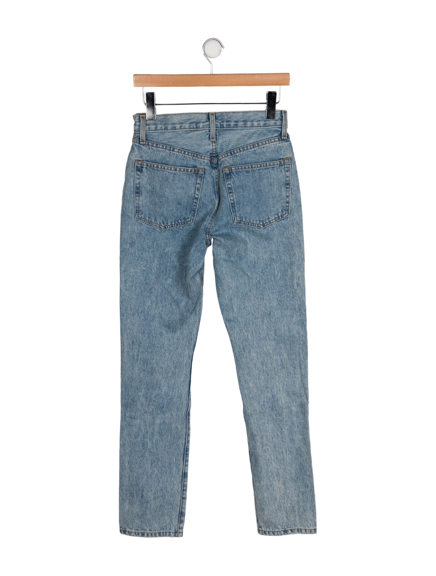 WARDROBE.NYC Mid-Rise Straight Leg Jeans