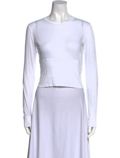 WARDROBE.NYC Crew Neck Long Sleeve Crop Top