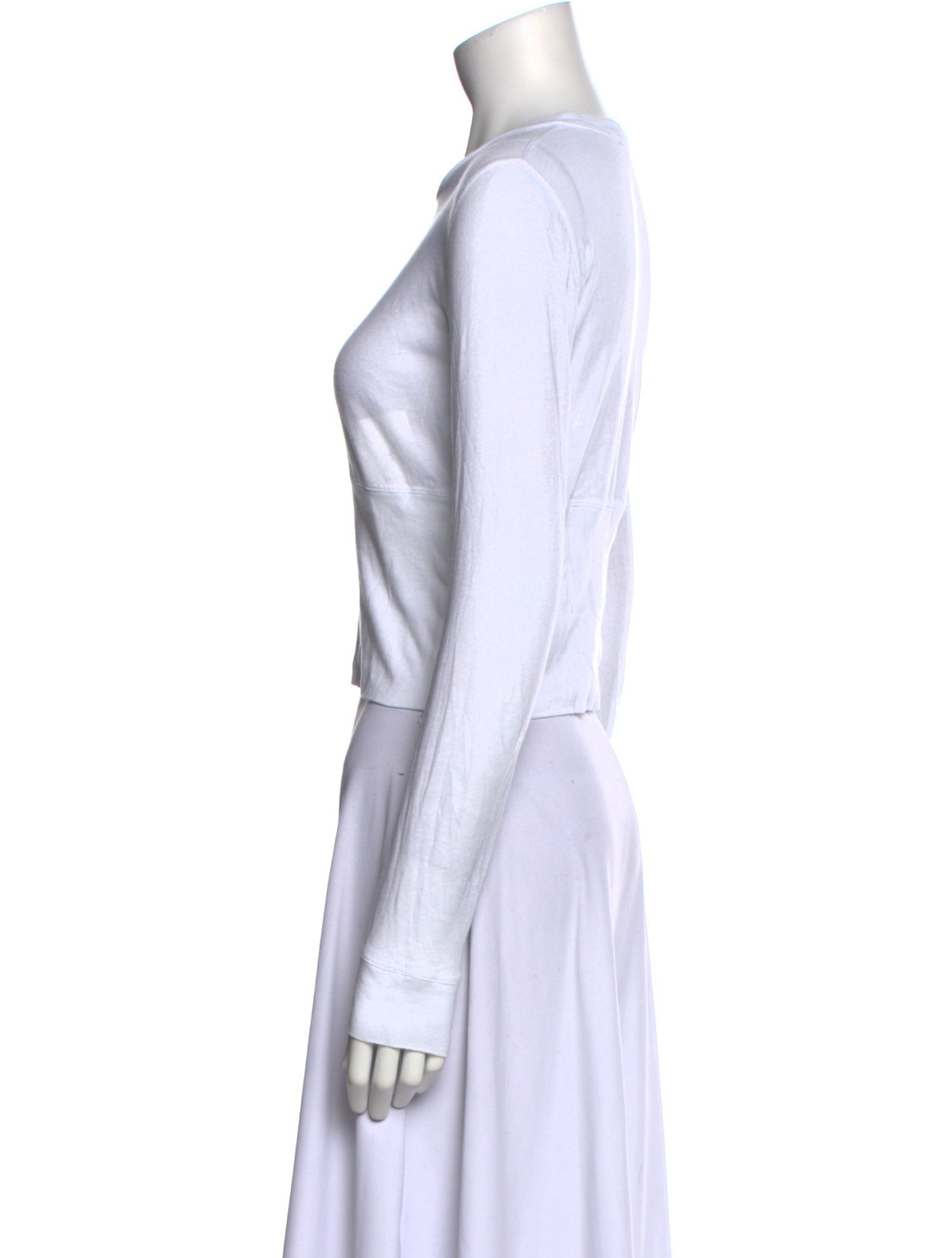 WARDROBE.NYC Crew Neck Long Sleeve Crop Top