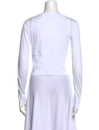 WARDROBE.NYC Crew Neck Long Sleeve Crop Top