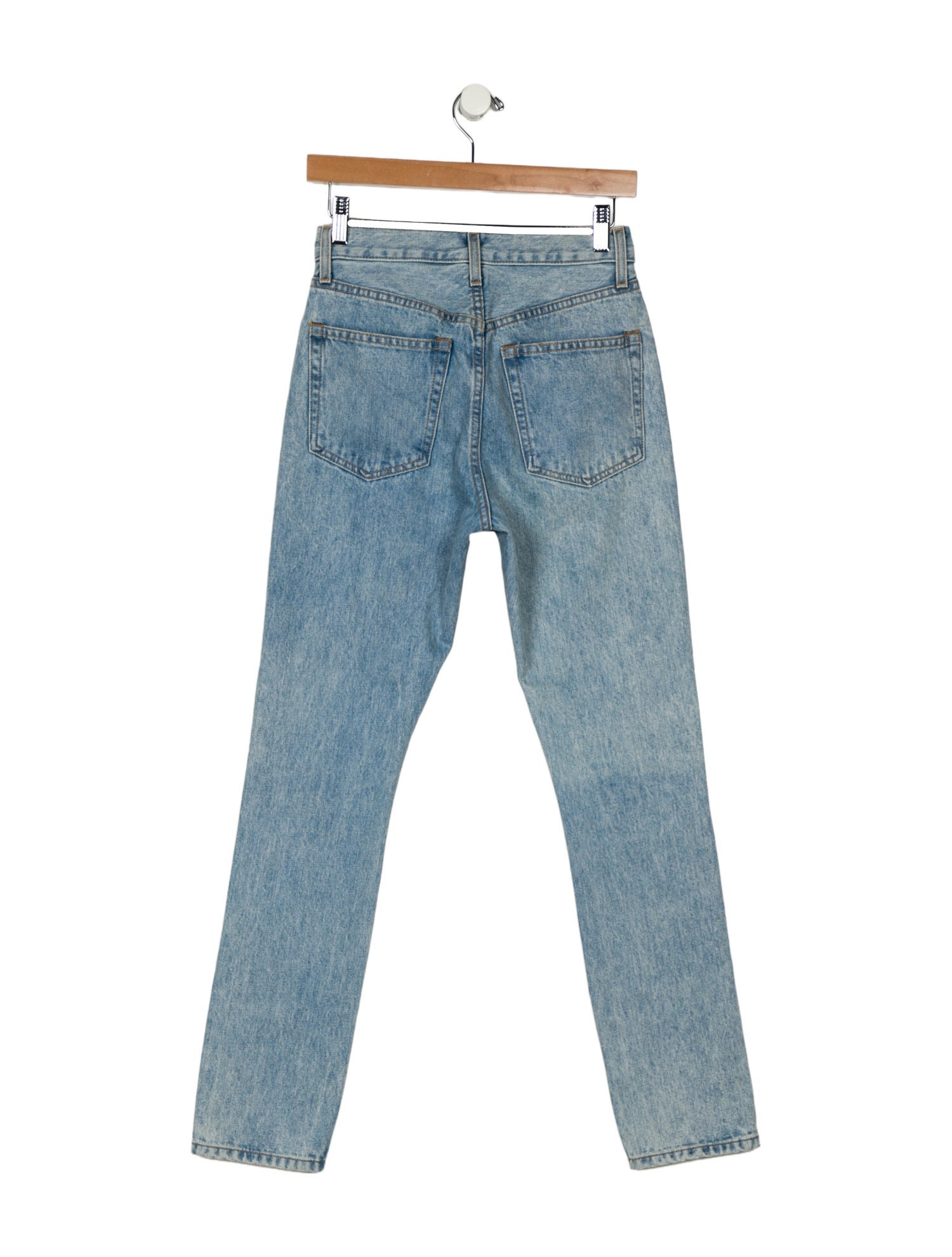 WARDROBE.NYC Mid-Rise Straight Leg Jeans