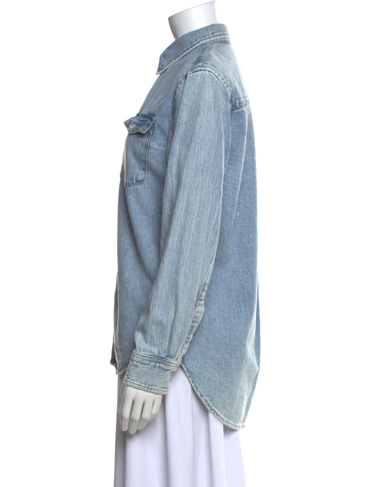 WARDROBE.NYC Long Sleeve Button-Up Top