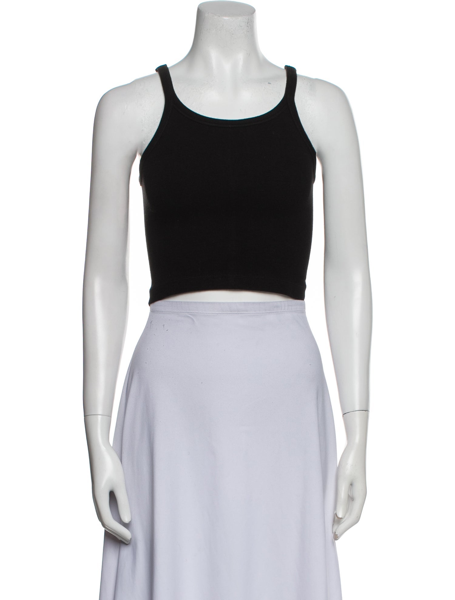 WARDROBE.NYC Scoop Neck Sleeveless Crop Top