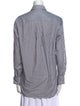 WARDROBE.NYC Striped Long Sleeve Button-Up Top