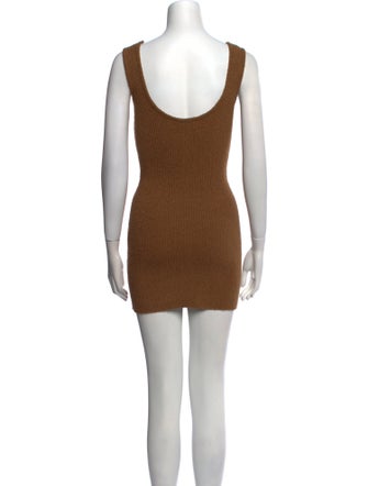 WARDROBE.NYC Square Neckline Mini Dress