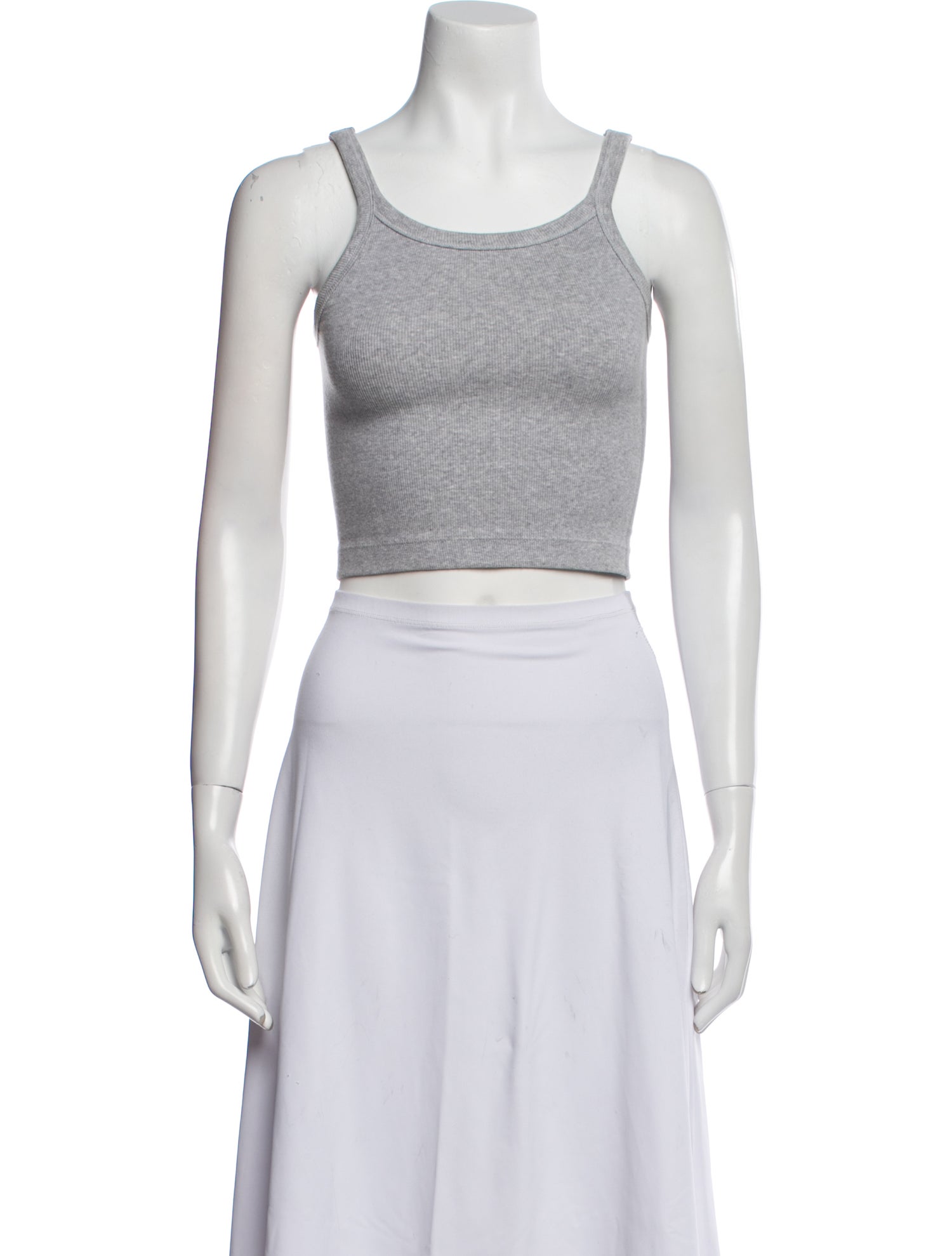 WARDROBE.NYC Square Neckline Sleeveless Crop Top