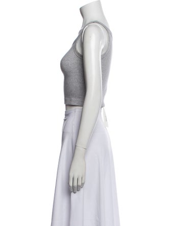 WARDROBE.NYC Square Neckline Sleeveless Crop Top