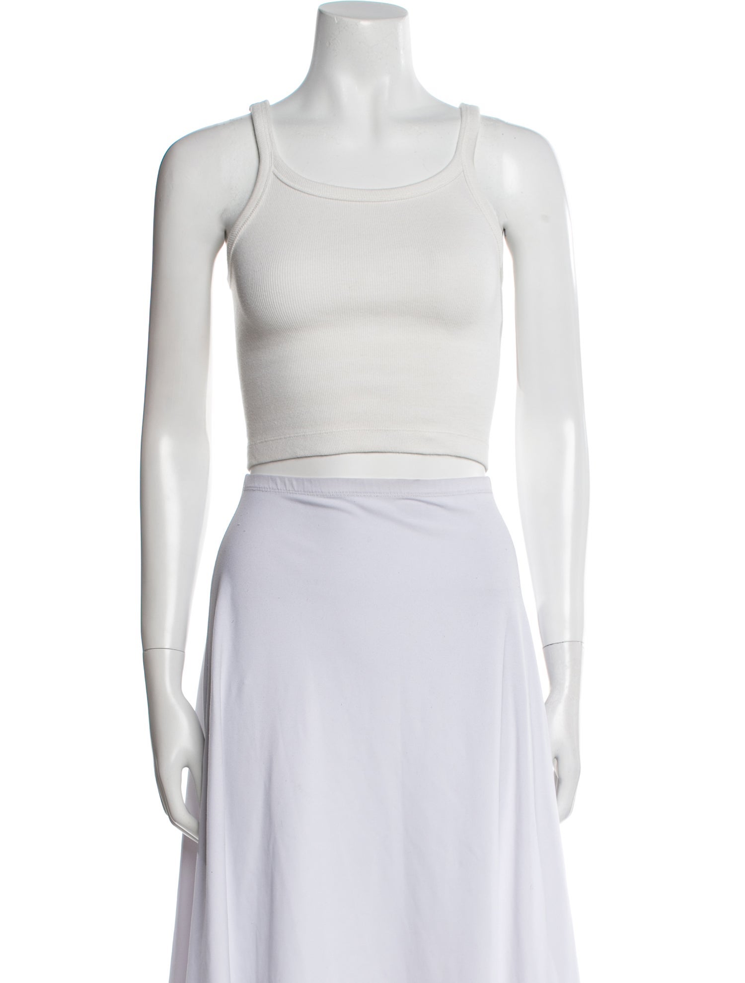 WARDROBE.NYC Square Neckline Sleeveless Crop Top