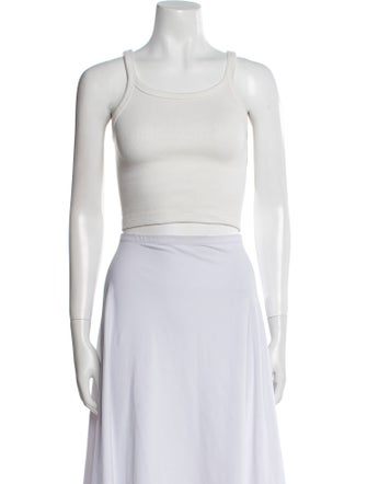 WARDROBE.NYC Square Neckline Sleeveless Crop Top