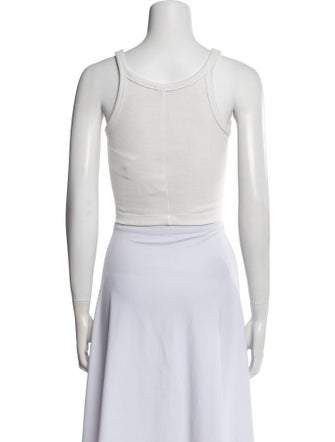 WARDROBE.NYC Square Neckline Sleeveless Crop Top