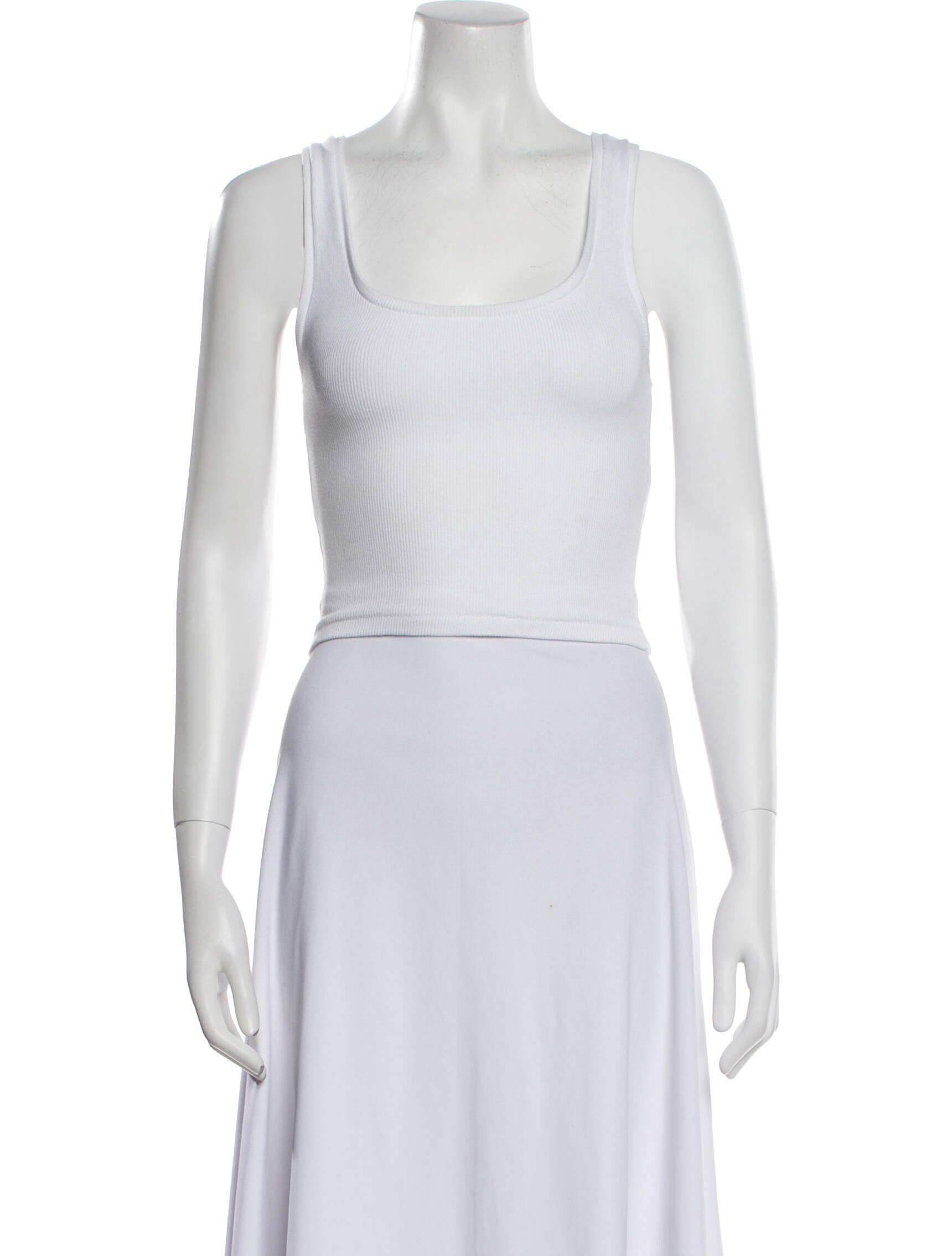 WARDROBE.NYC Square Neckline Sleeveless Crop Top