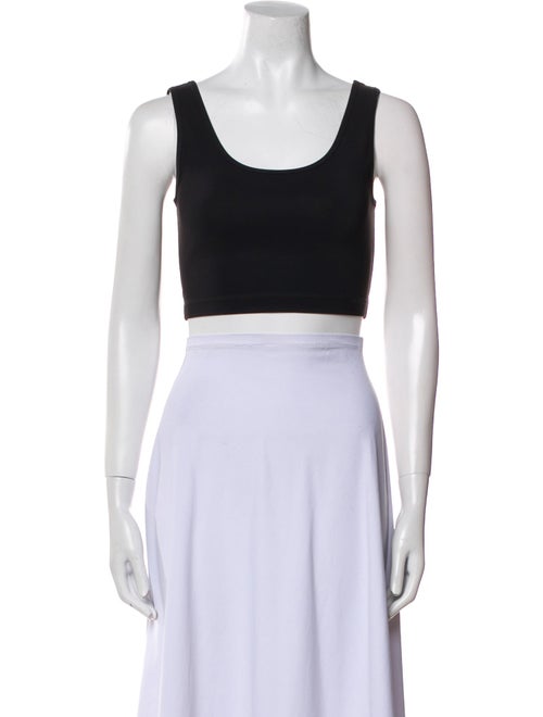 WARDROBE.NYC Nylon Scoop Neck Crop Top