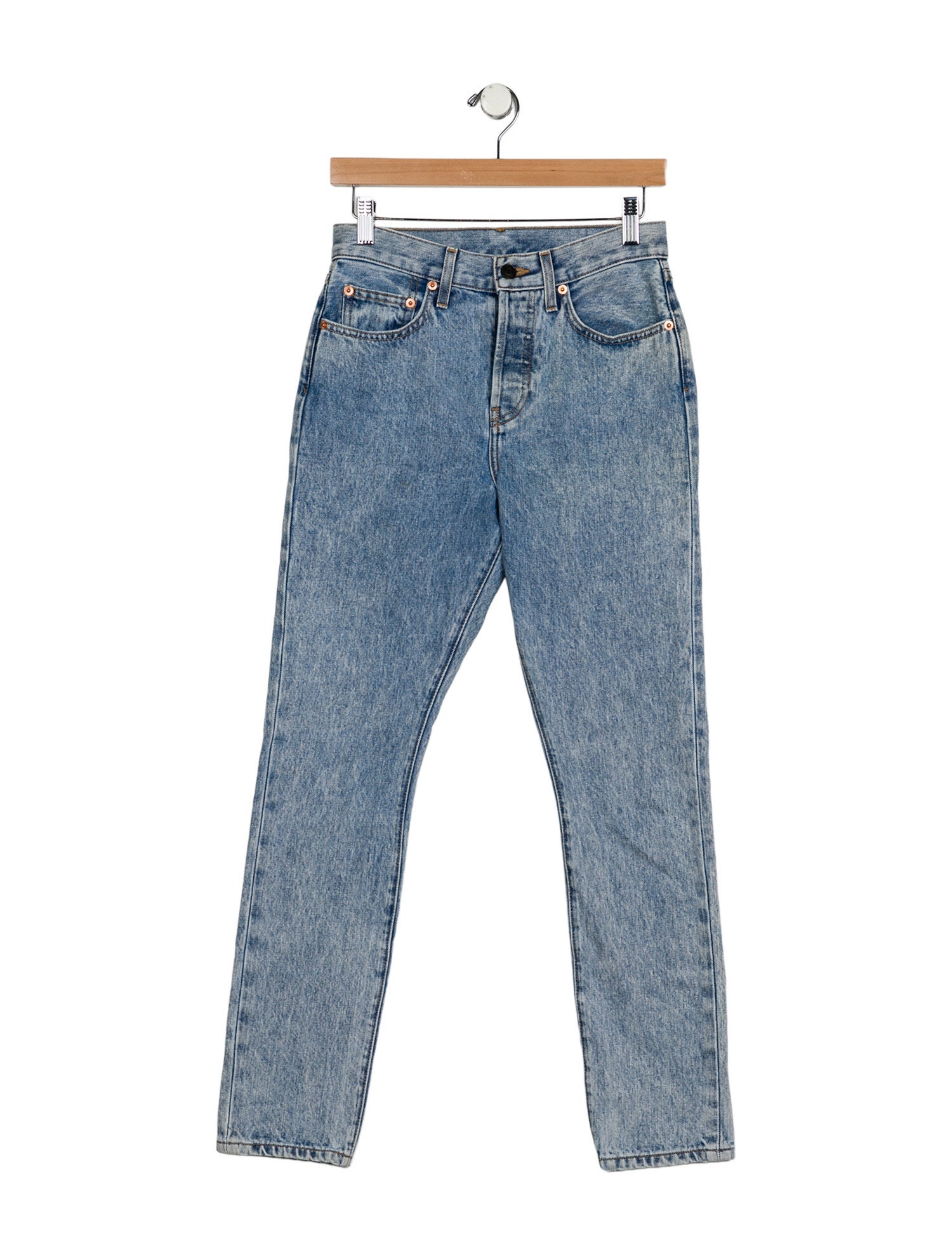WARDROBE.NYC High-Rise Straight Leg Jeans