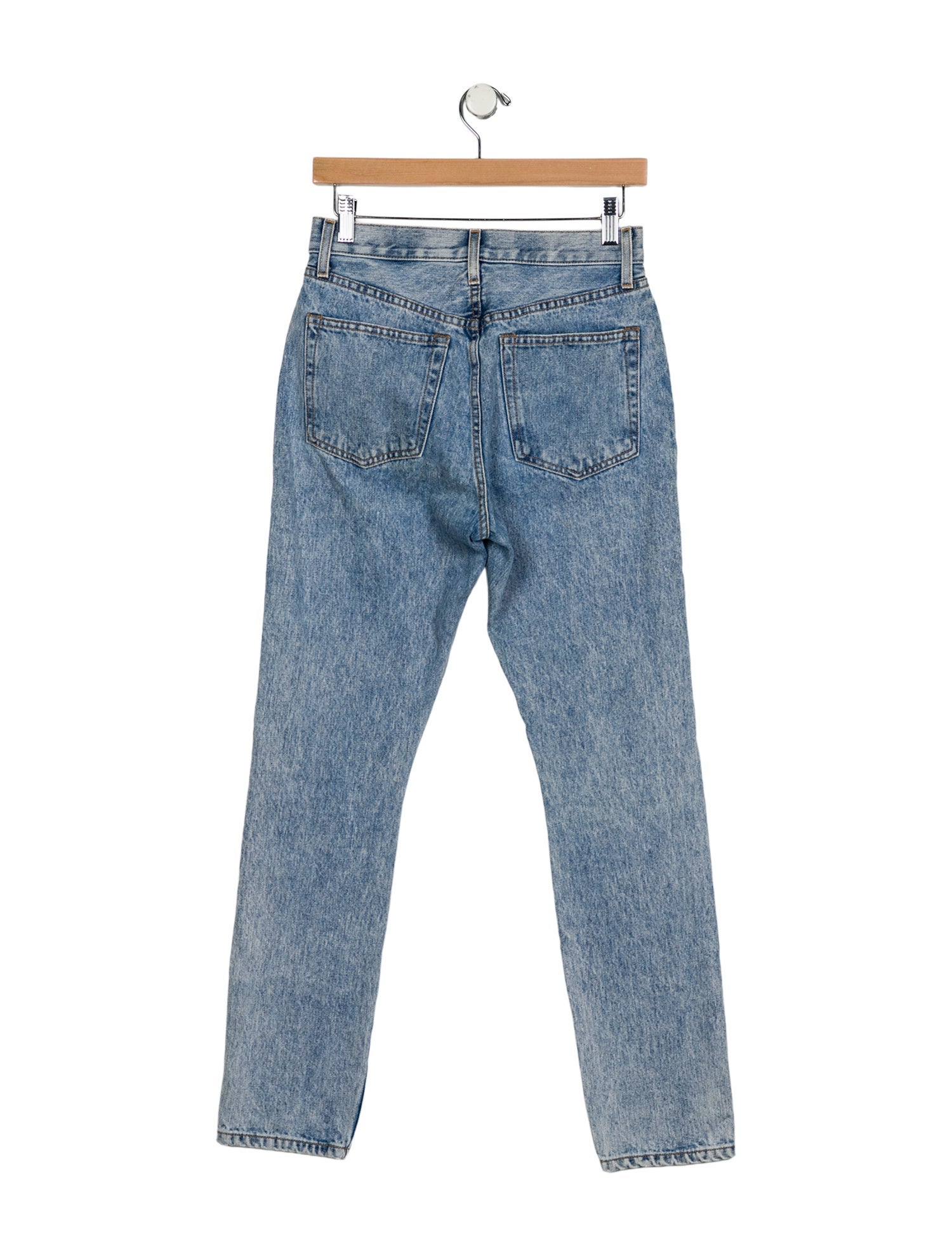 WARDROBE.NYC High-Rise Straight Leg Jeans