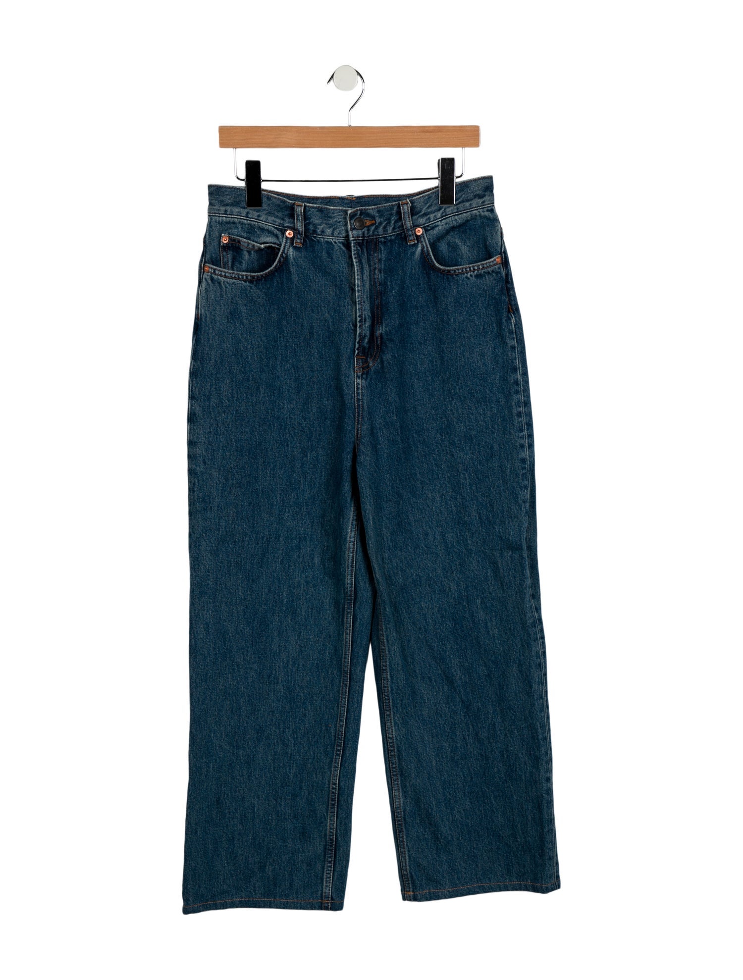 WARDROBE.NYC High-Rise Wide Leg Jeans