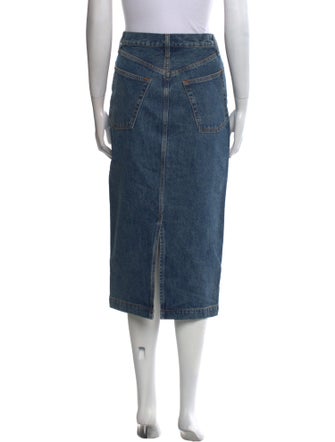 WARDROBE.NYC Distressed Accents Midi Length Skirt