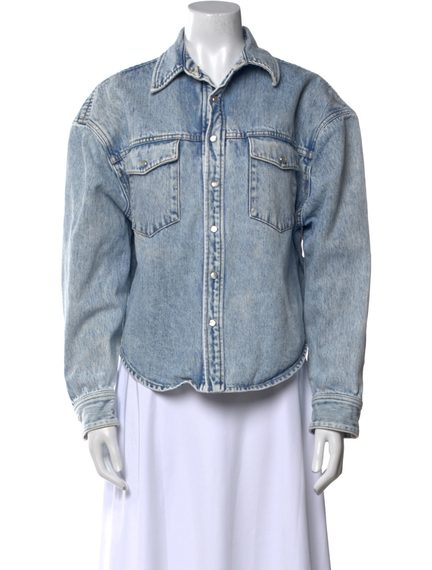 WARDROBE.NYC Long Sleeve Button-Up Top