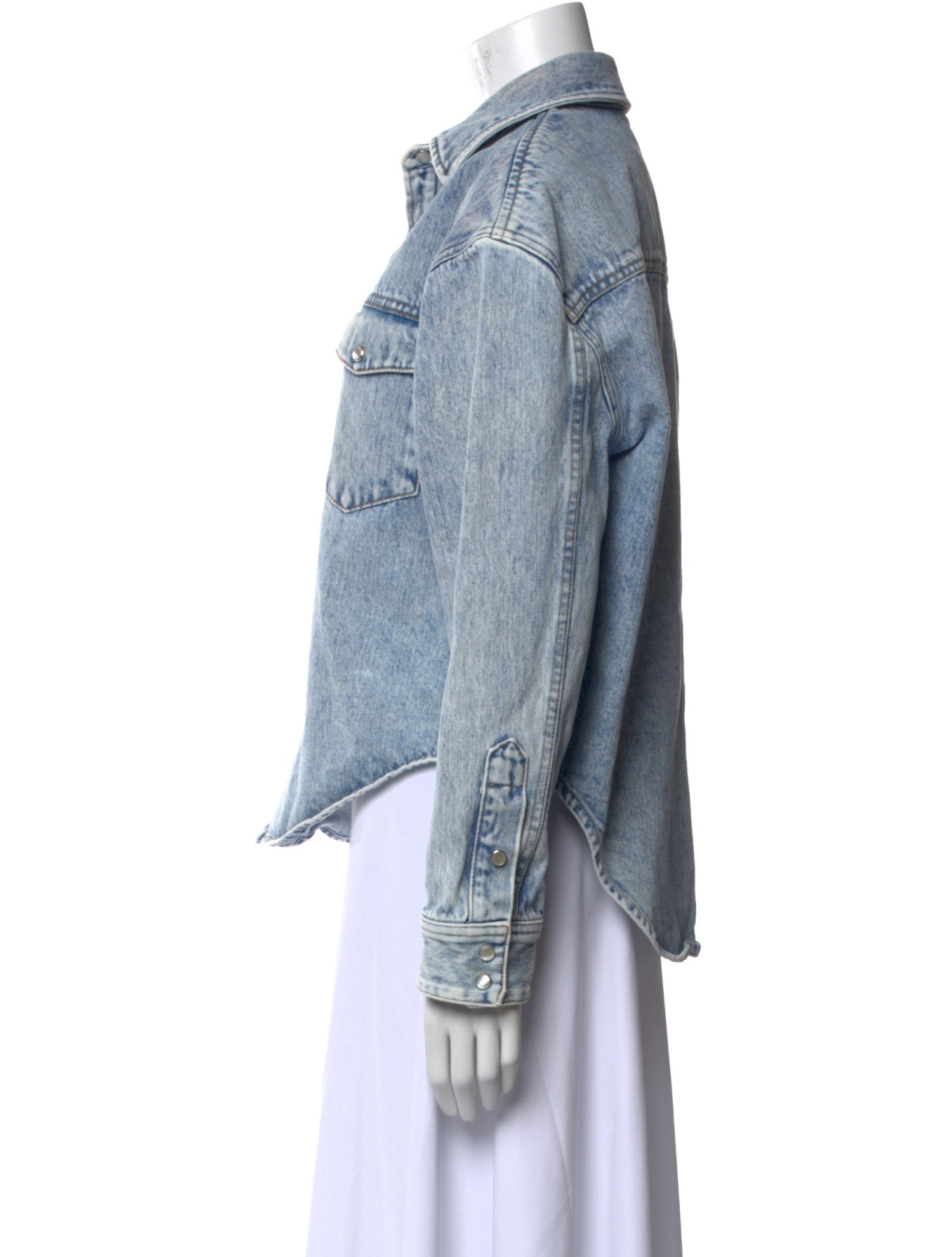 WARDROBE.NYC Long Sleeve Button-Up Top