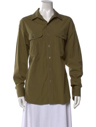 WARDROBE.NYC Long Sleeve Button-Up Top