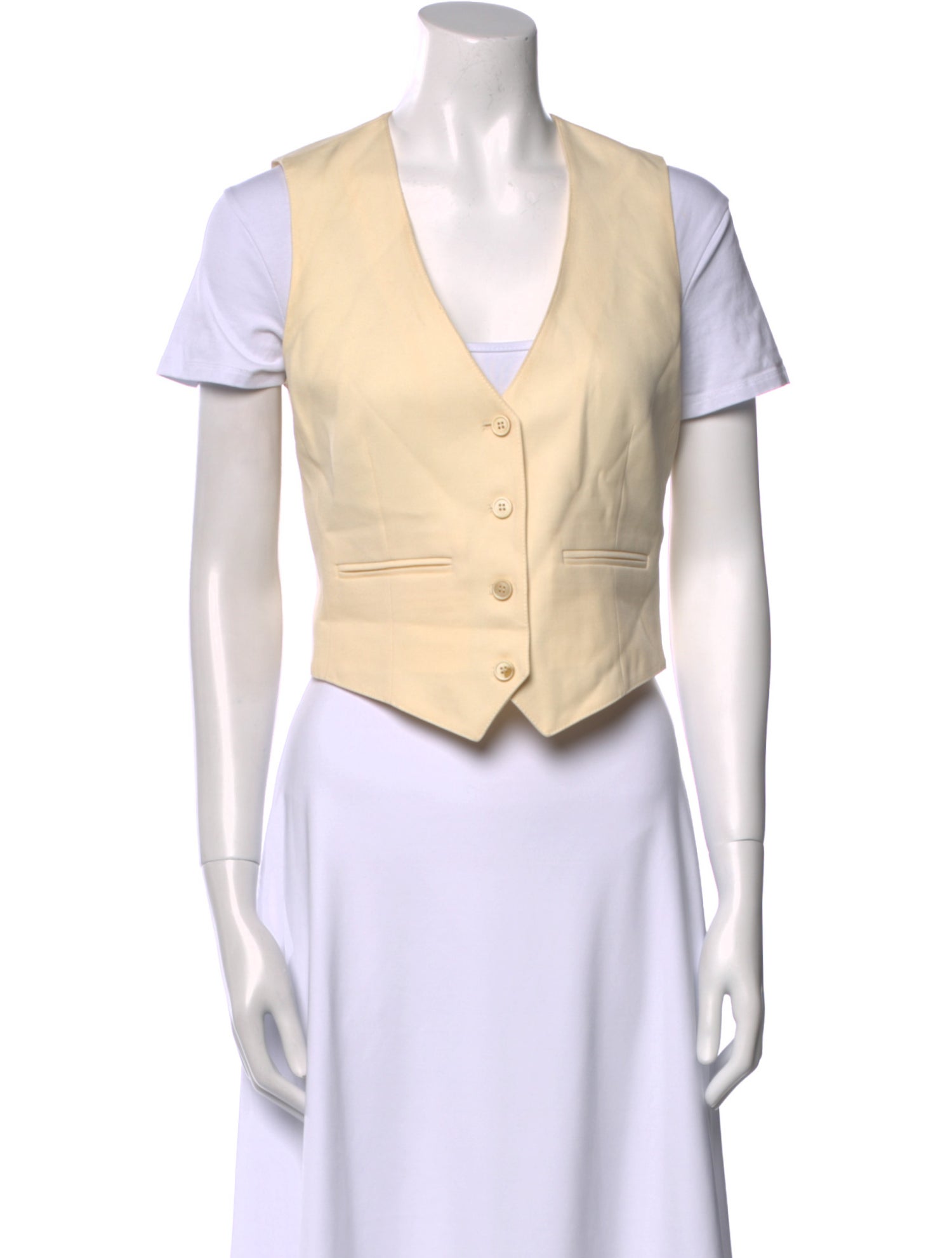 WARDROBE.NYC Virgin Wool V-Neck Crop Top