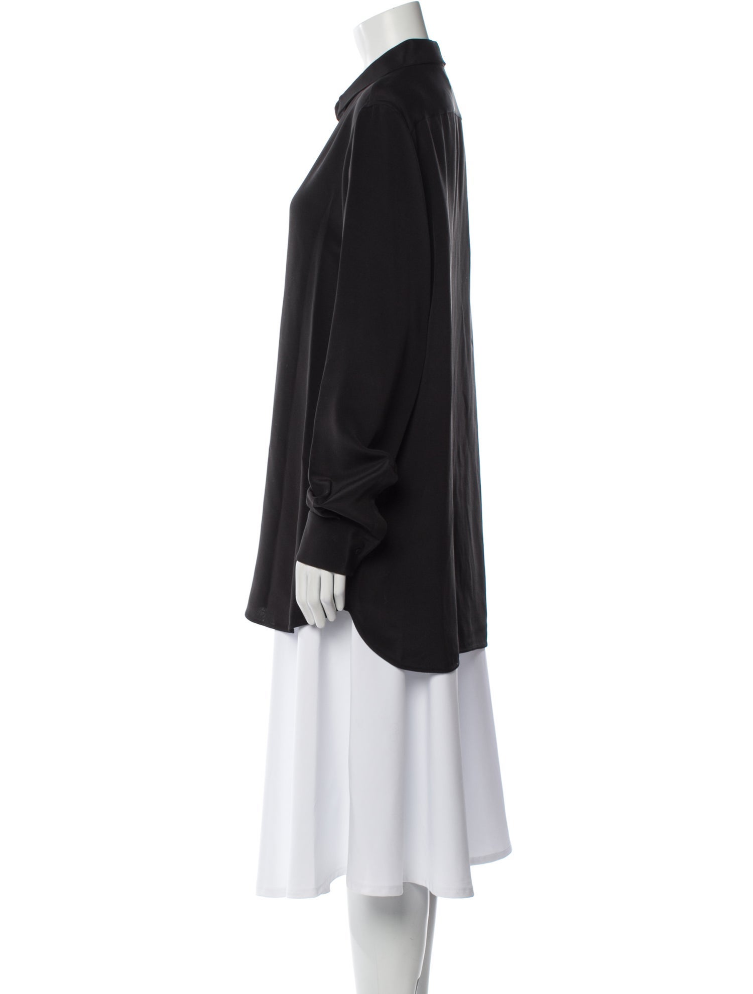 WARDROBE.NYC Silk Long Sleeve Tunic w/ Tags