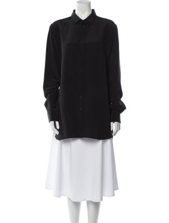 WARDROBE.NYC Silk Long Sleeve Tunic