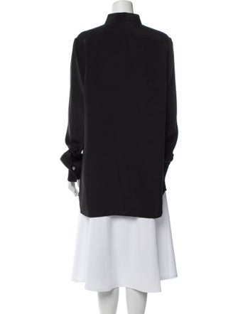 WARDROBE.NYC Silk Long Sleeve Tunic