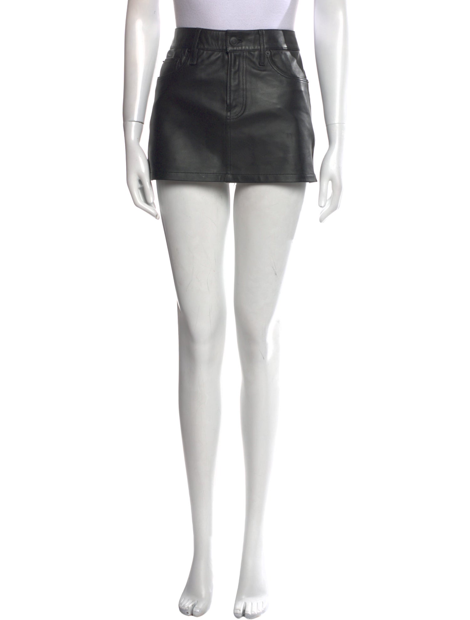 WARDROBE.NYC Shearling Mini Skirt