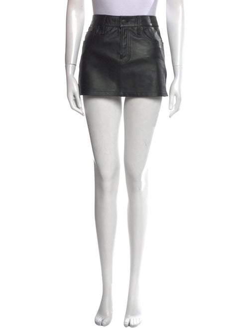 WARDROBE.NYC Shearling Mini Skirt