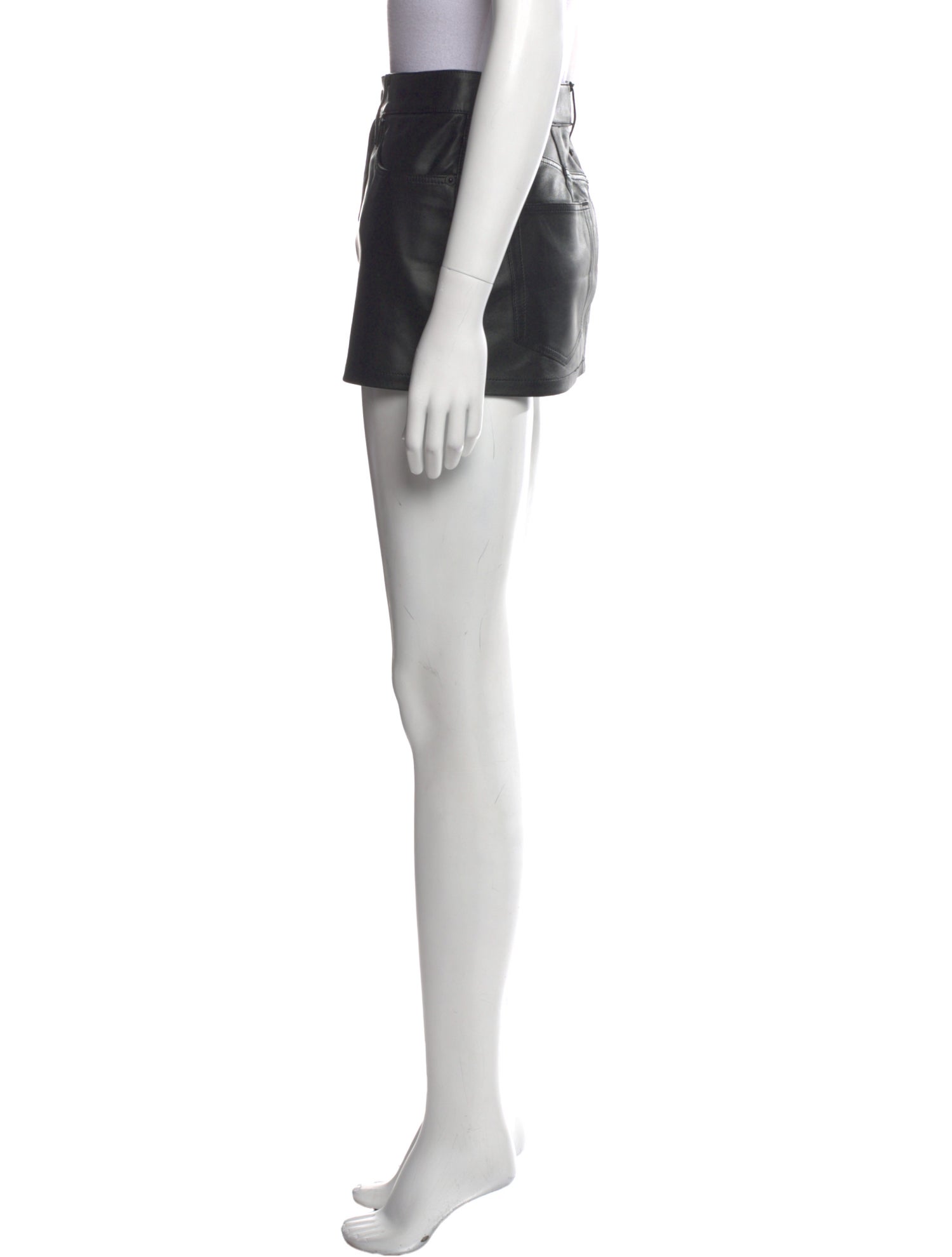 WARDROBE.NYC Shearling Mini Skirt