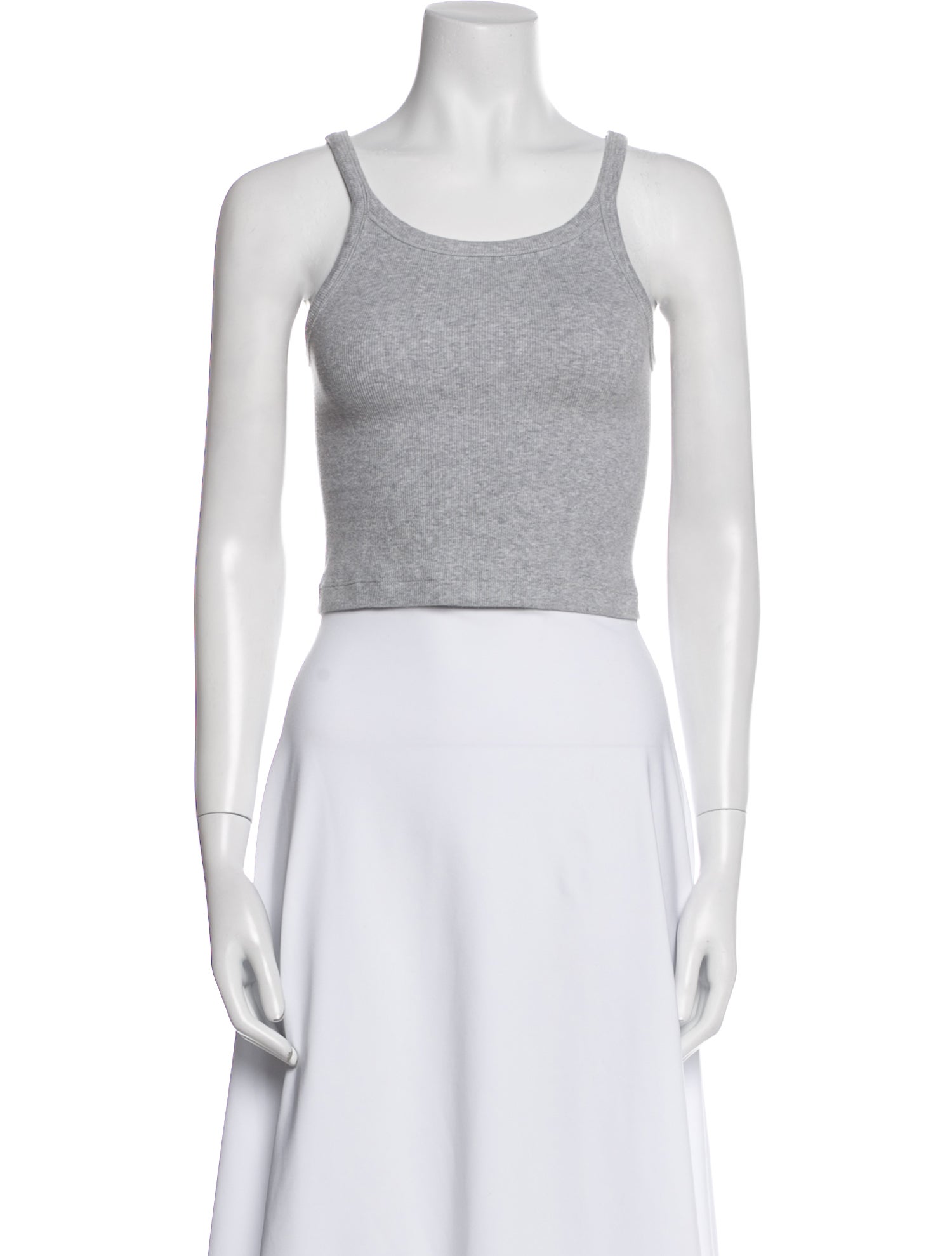 WARDROBE.NYC Scoop Neck Sleeveless Crop Top