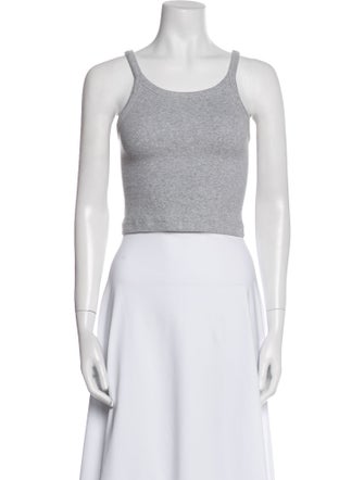 WARDROBE.NYC Scoop Neck Sleeveless Crop Top