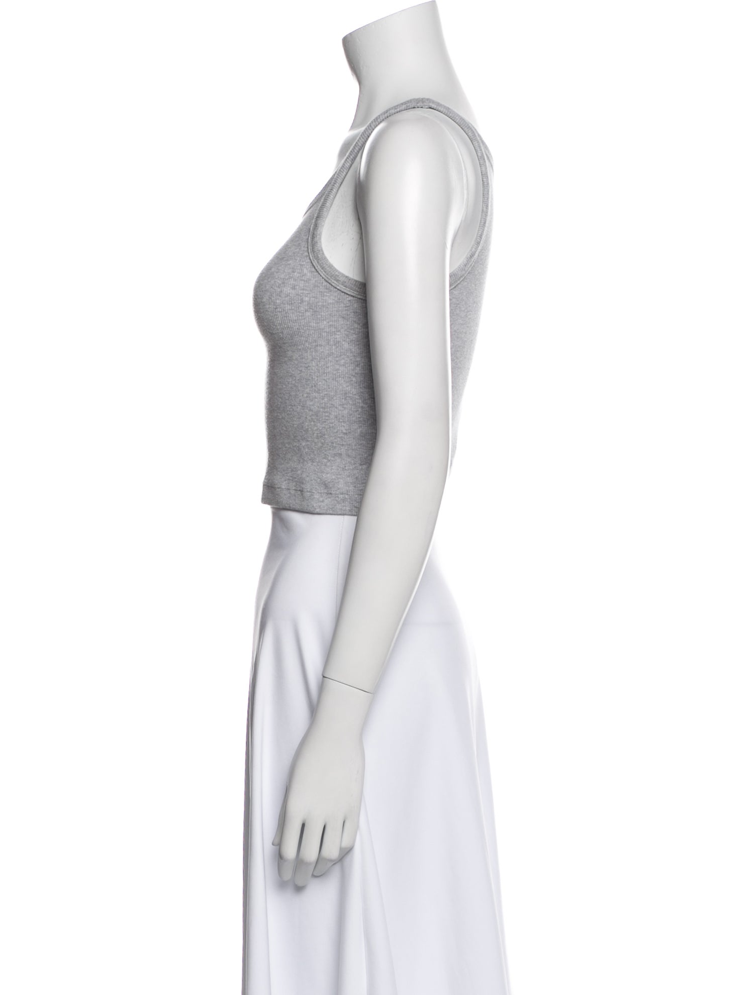 WARDROBE.NYC Scoop Neck Sleeveless Crop Top