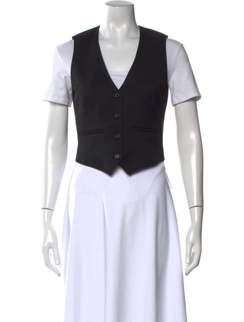 WARDROBE.NYC Virgin Wool V-Neck Crop Top