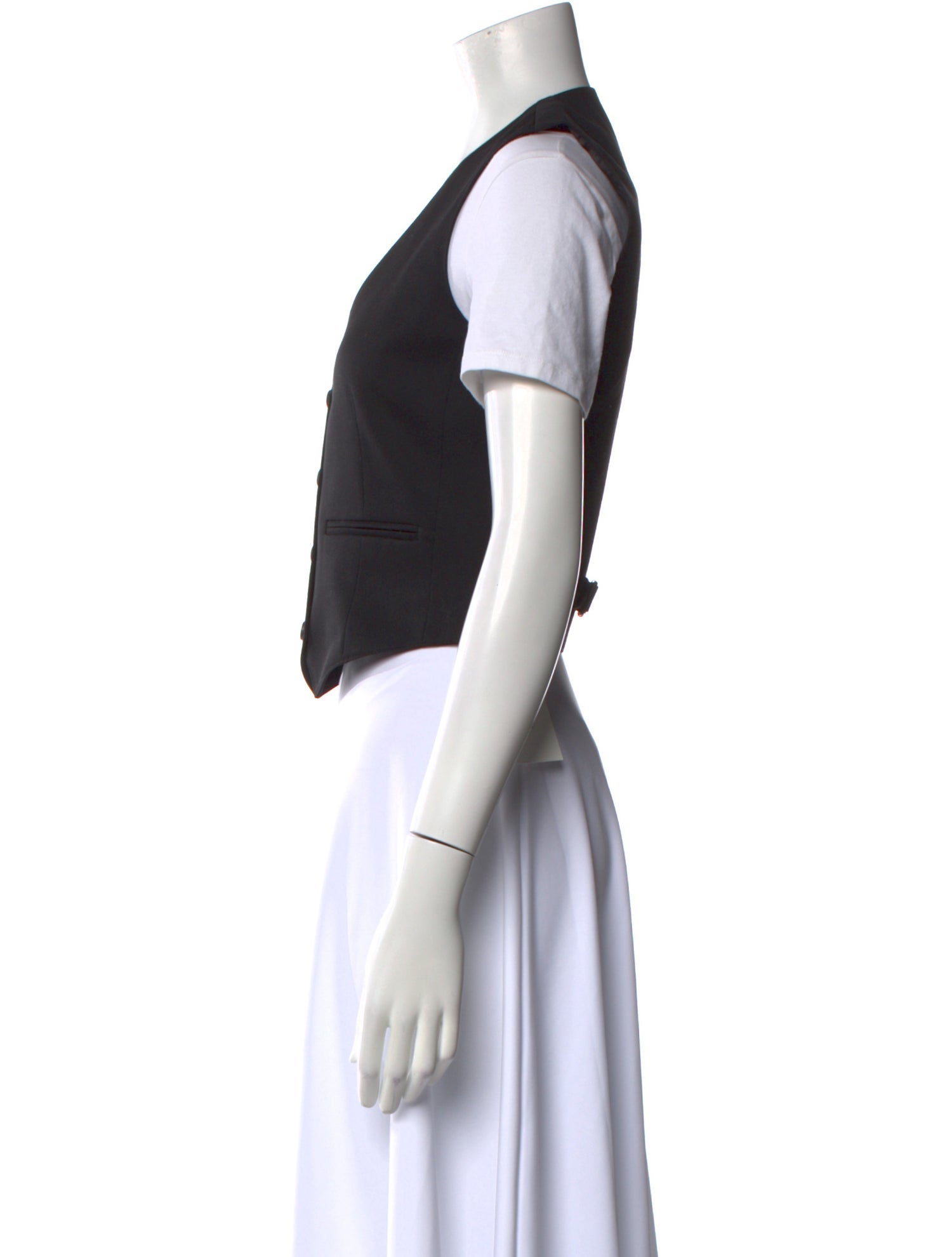 WARDROBE.NYC Virgin Wool V-Neck Crop Top