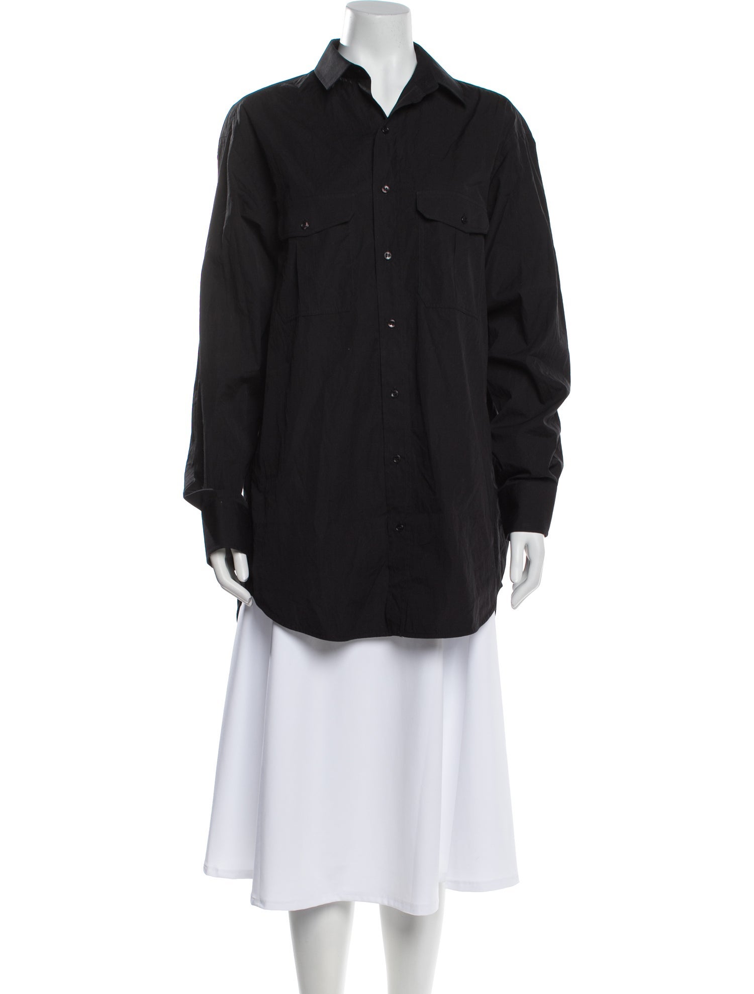 WARDROBE.NYC Long Sleeve Button-Up Top