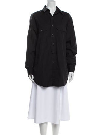 WARDROBE.NYC Long Sleeve Button-Up Top