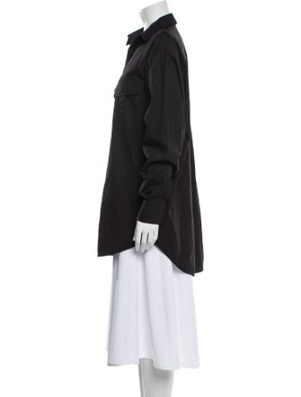 WARDROBE.NYC Long Sleeve Button-Up Top