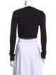 WARDROBE.NYC Bateau Neckline Long Sleeve Crop Top