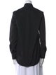 WARDROBE.NYC Mock Neck Long Sleeve Button-Up Top