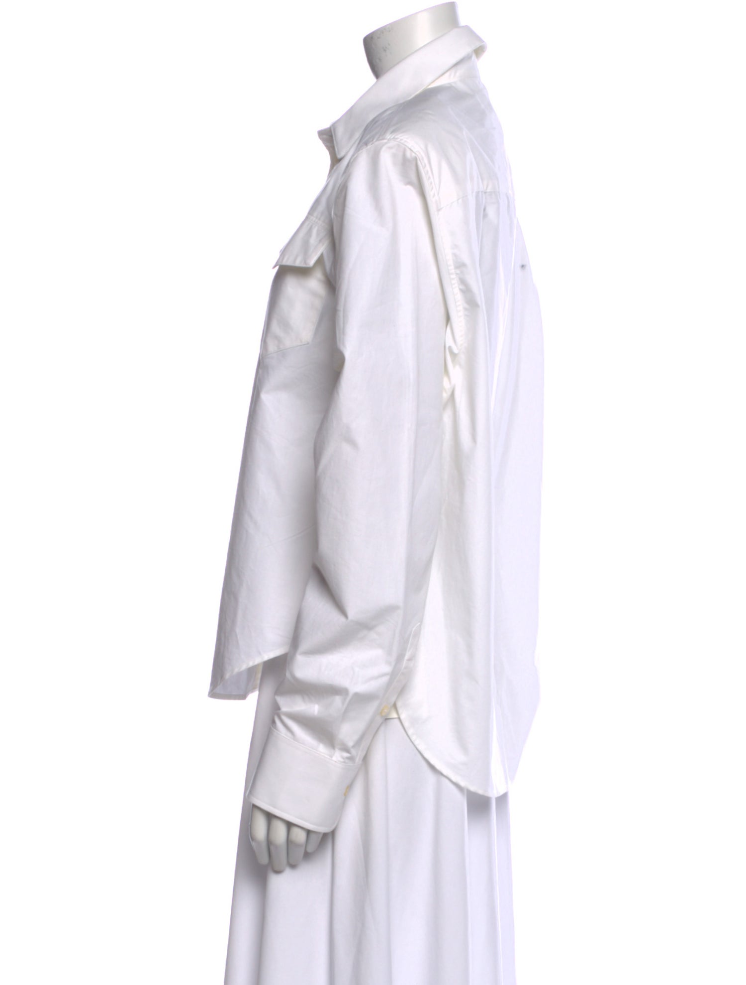 WARDROBE.NYC Long Sleeve Button-Up Top