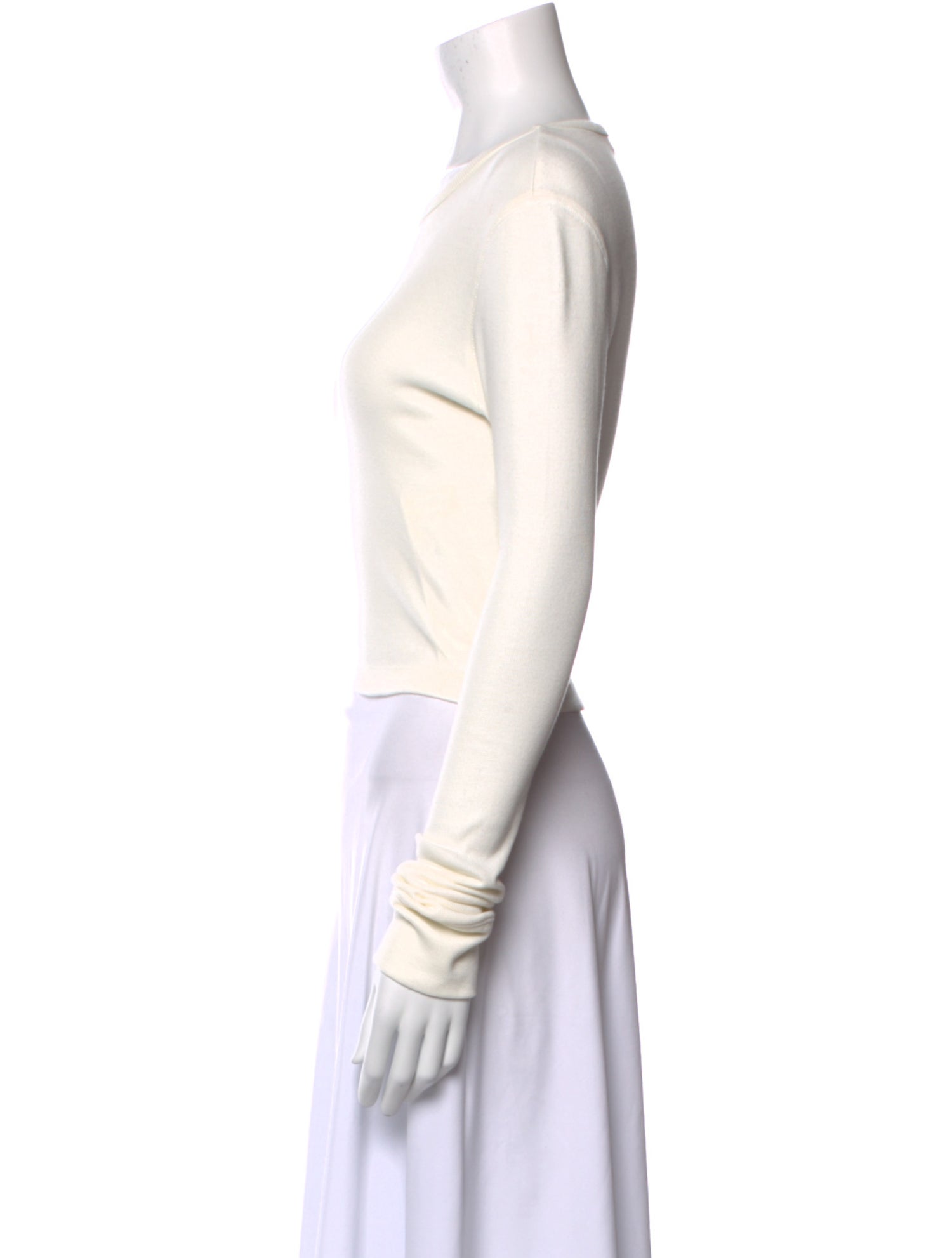 WARDROBE.NYC Bateau Neckline Long Sleeve Crop Top w/ Tags