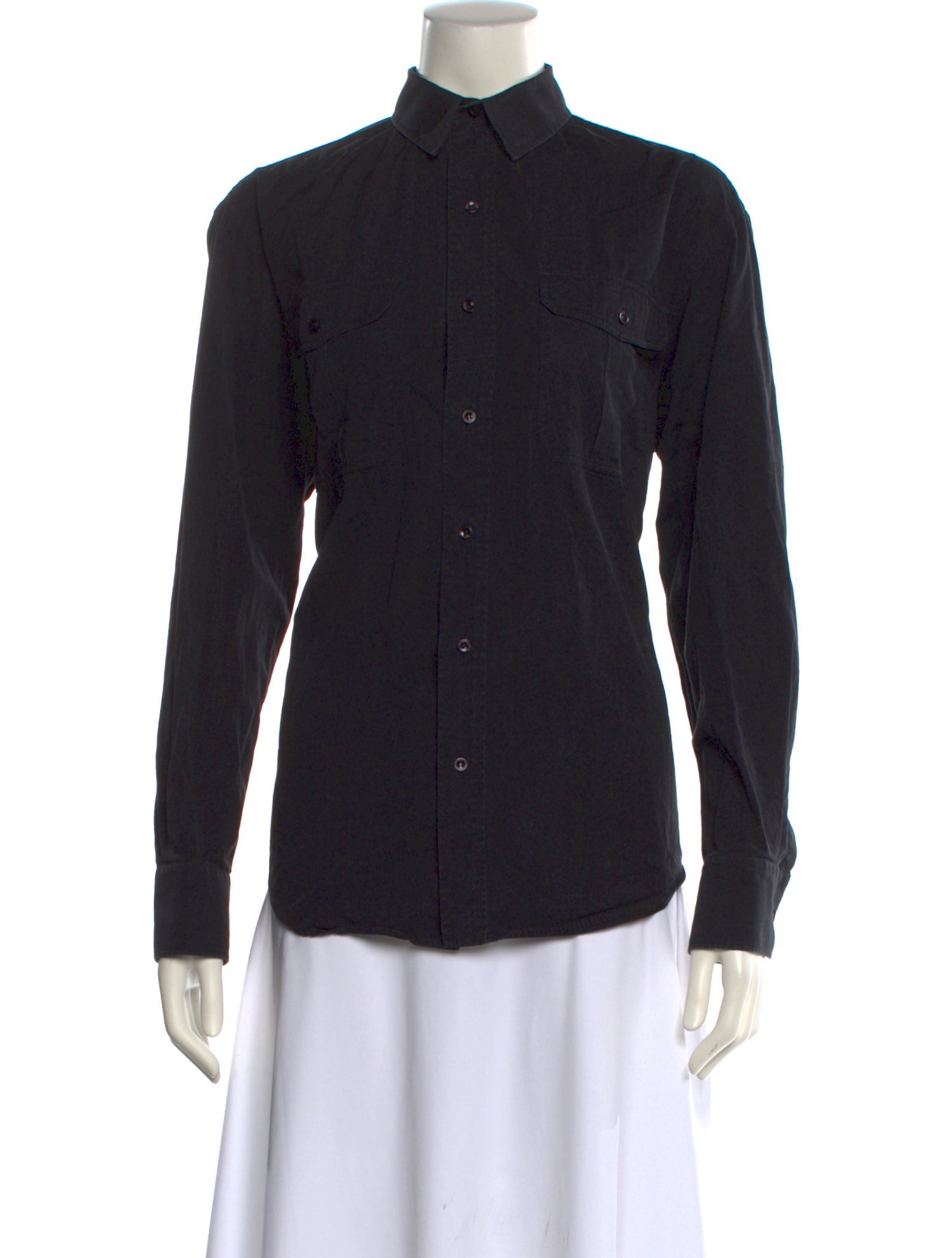 WARDROBE.NYC Long Sleeve Button-Up Top