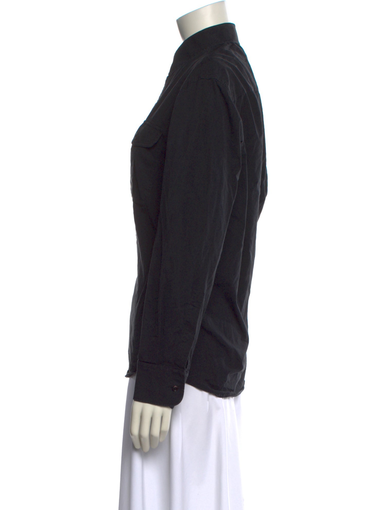 WARDROBE.NYC Long Sleeve Button-Up Top