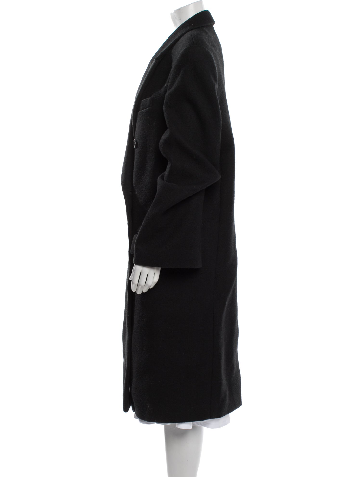 WARDROBE.NYC Virgin Wool Faux Fur Coat