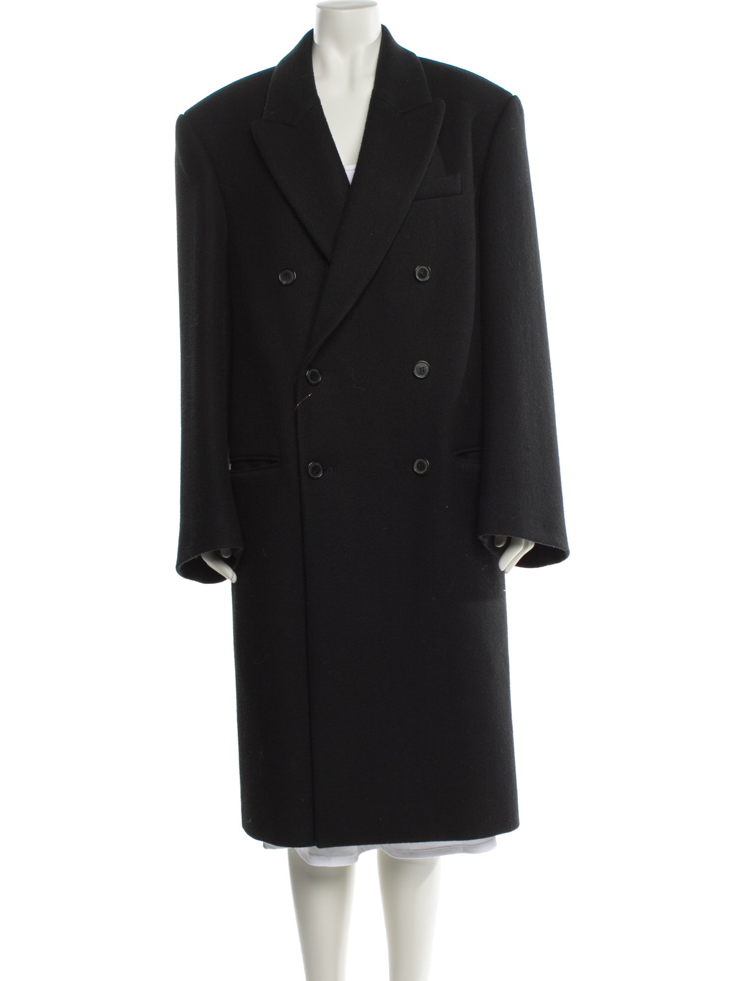 WARDROBE.NYC Virgin Wool Faux Fur Coat