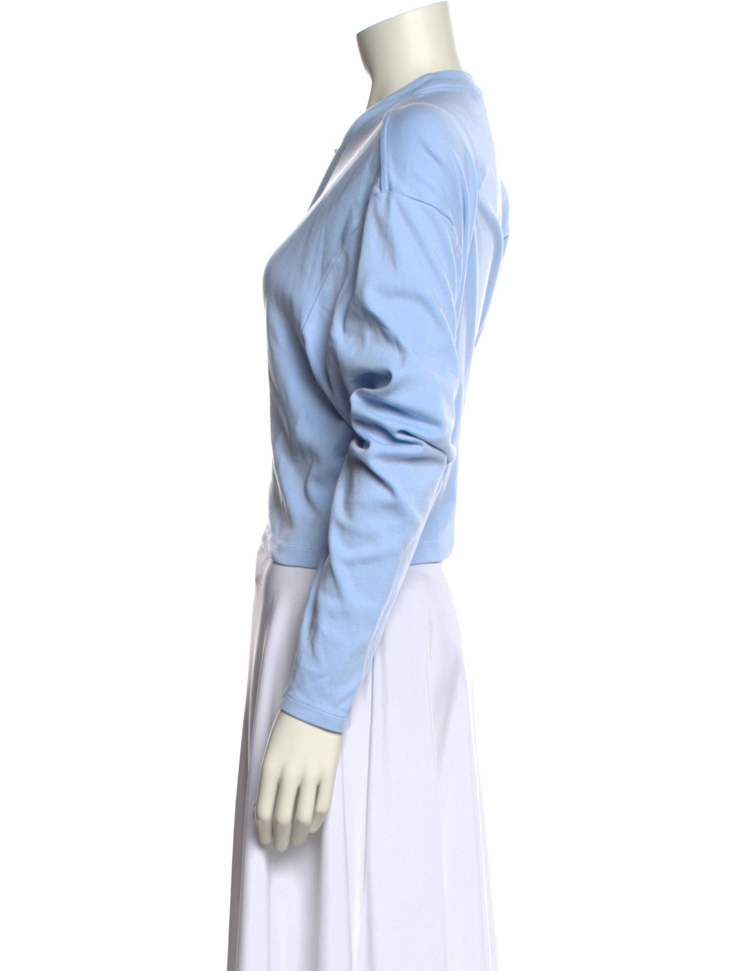 WARDROBE.NYC Crew Neck Long Sleeve Crop Top