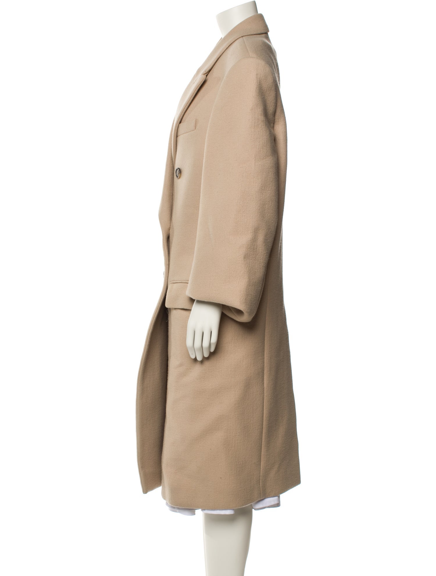 WARDROBE.NYC Virgin Wool Faux Fur Coat