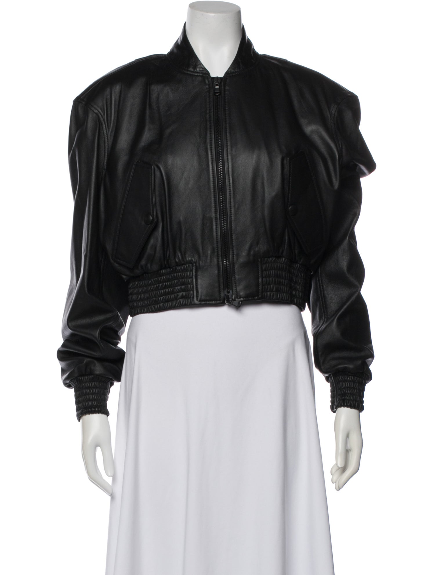 WARDROBE.NYC Leather Bomber Jacket